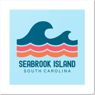 Seabrook Island South Carolina Vintage Wave Posters and Art
